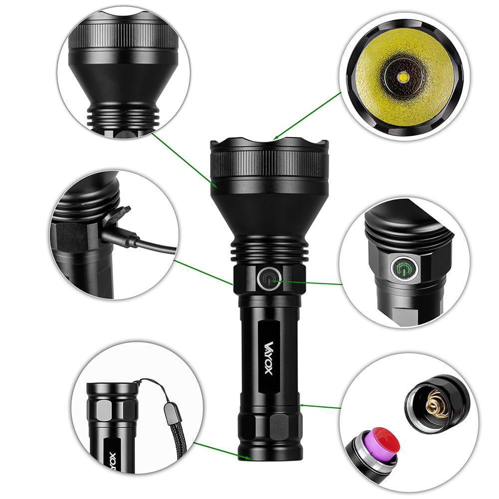 Vayox VA0109 USB-C Zaklamp 6500K 1900lm 3/8