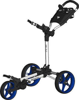 Slim Golf Trolley – Golfwagen – 3 Räder – Blau Weiß