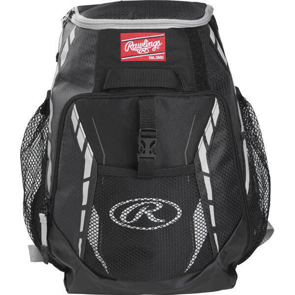 Rawlings R400 Rugzak voor jeugdspelers, kleur zwart