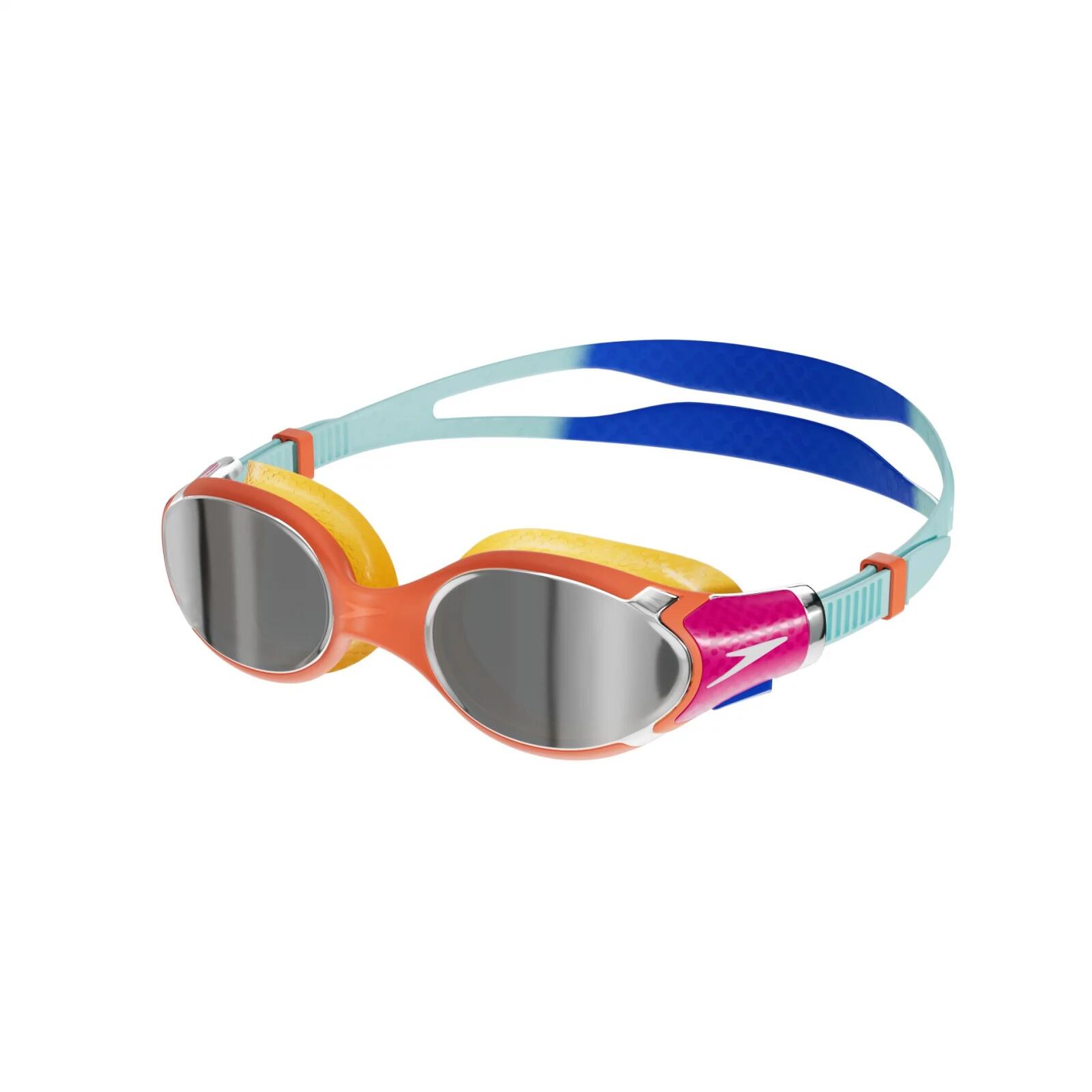 Speedo - Lunettes Speedo Biofuse 2.0 Mirror Junior - Cobalt Pop - Lunettes De Natation - Bleu|orange - Taille Unique - Decathlon
