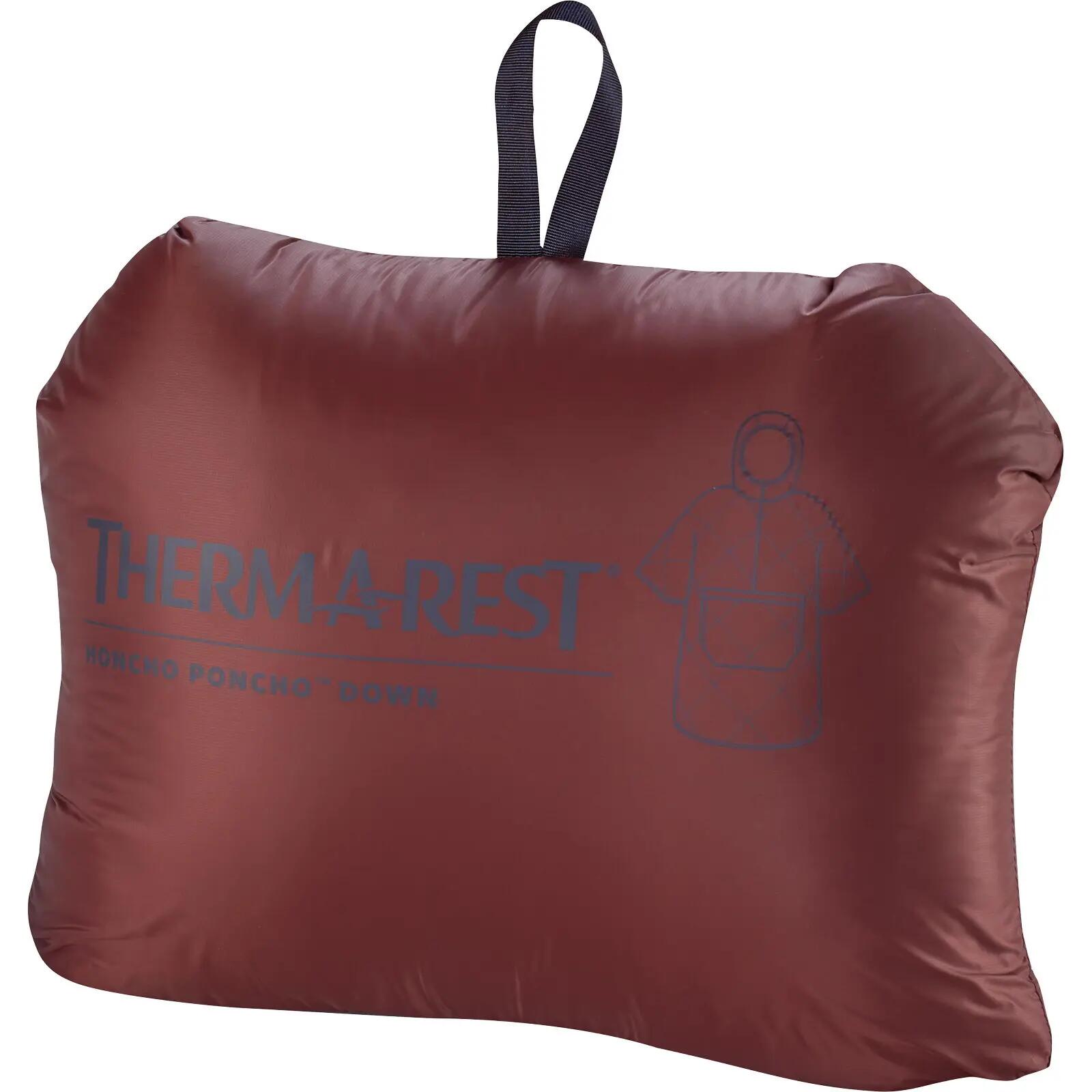 Therm-a-Rest Honcho Down Daunen-Poncho Burgundy – wasserabweisend, vielseitig 4/7