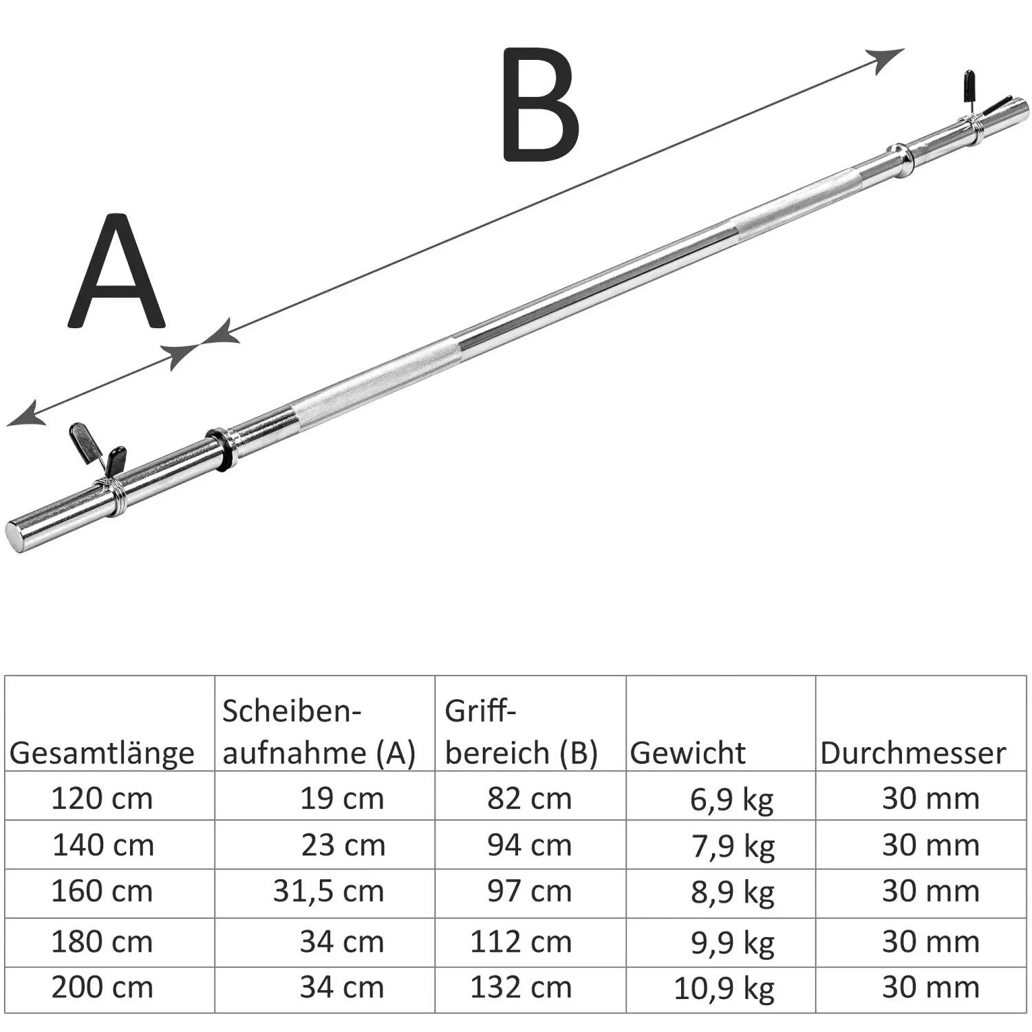 Bara, MOVIT®, 160 cm, cromat, piulite in stea 5/5