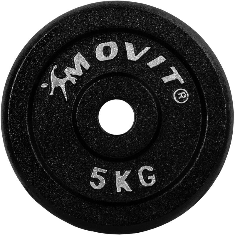 Set 4 x 5kg discuri, MOVIT® greutate 20 kg, fonta