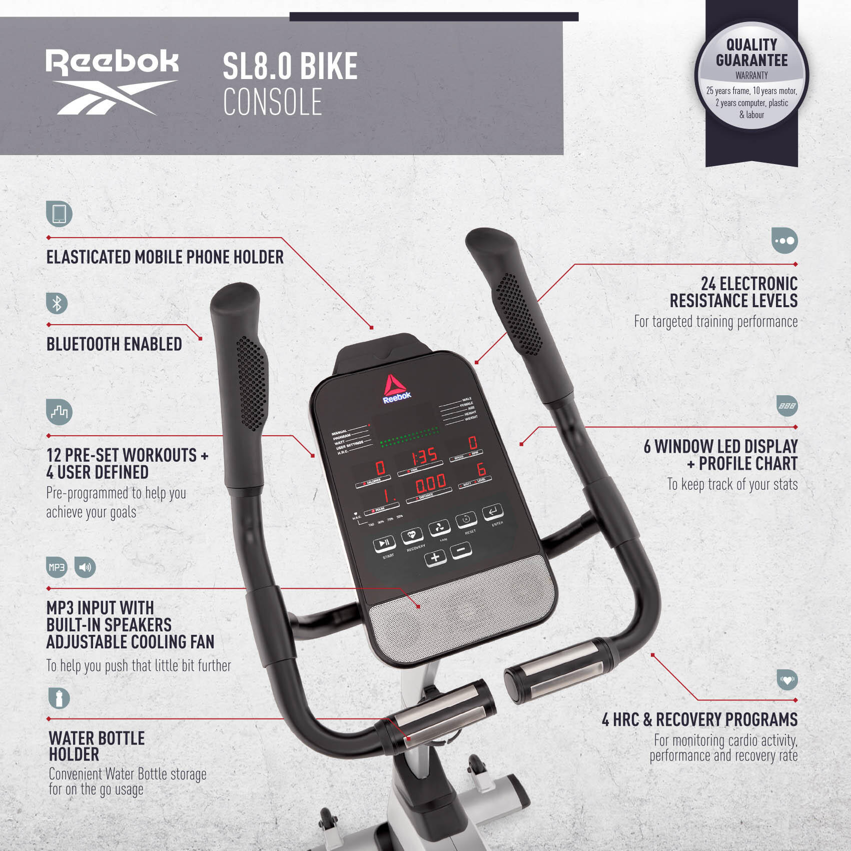 Reebok SL8.0 Exercise Bike 5/7