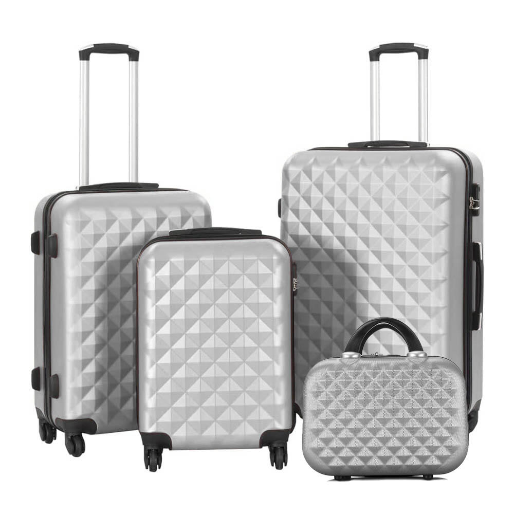 Set valiza de calatorie cu geanta cosmetica-gri