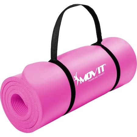Covoras de gimnastica, MOVIT®, 190 x 60 x 1,5cm, roz