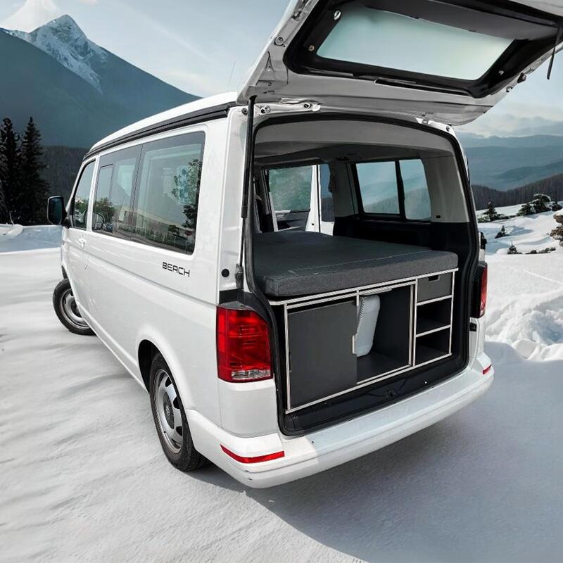 Mueble camper para furgoneta VW Multivan y California sin mueble lateral