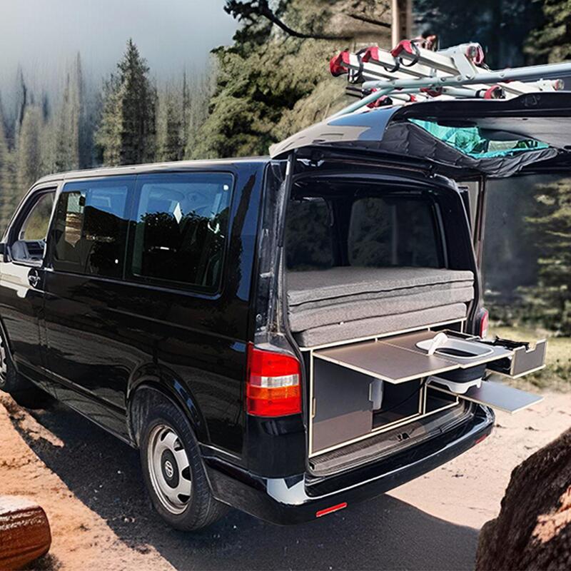 Mueble camper para furgoneta VW Multivan y California sin mueble lateral