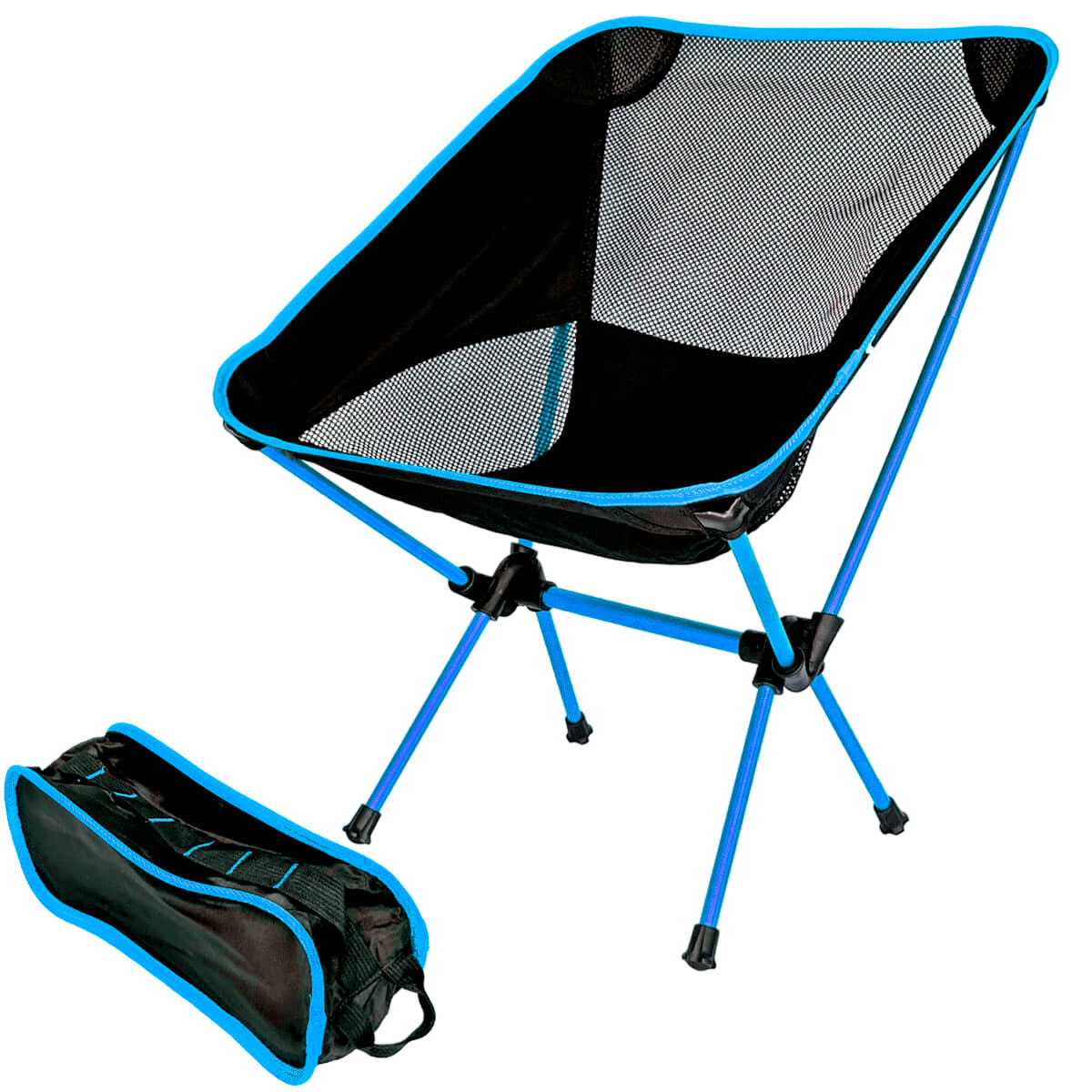 KOL OUTDOOR Silla de camping portátil ultraligera con funda de transporte