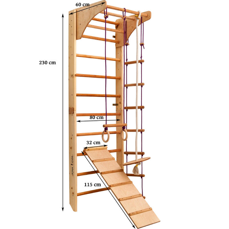 Drabinka gimnastyczna dla dzieci i dorosłych Rinagym Kombi 3