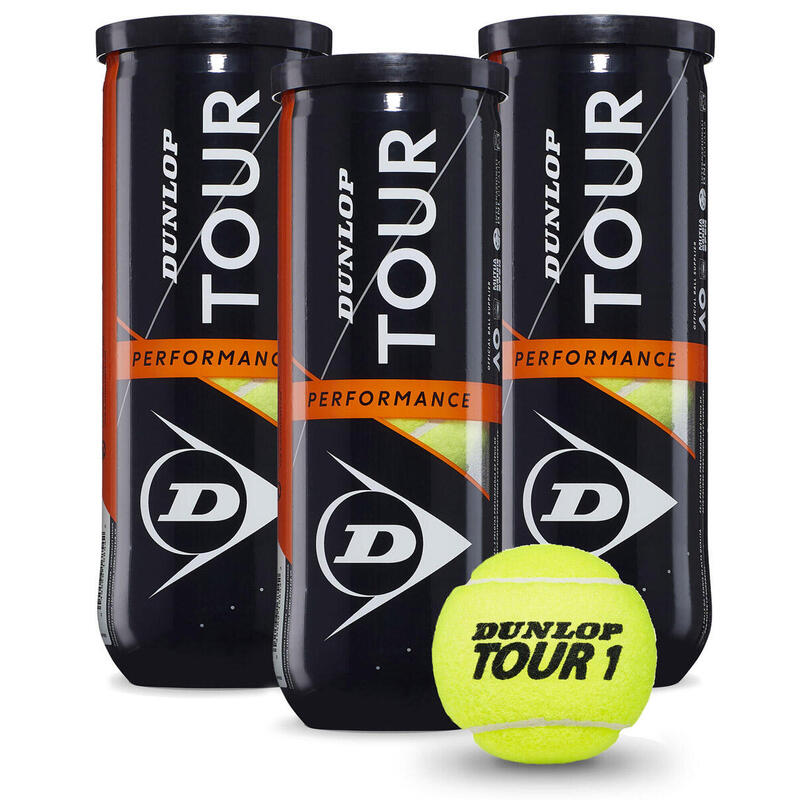 Dunlop Tour Performance 3 Balle De Tennis 3 Pack