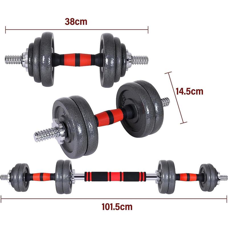 Dumbbells Kit - Bodybuilding Gewichten Kit 15kg.