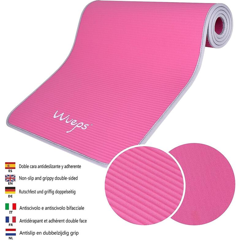 Yoga Mat / Tapis de Yoga Epaisseur 10mm Rose