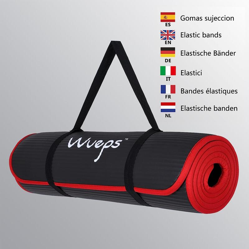 Tapis de Yoga Epaisseur 10mm Noire