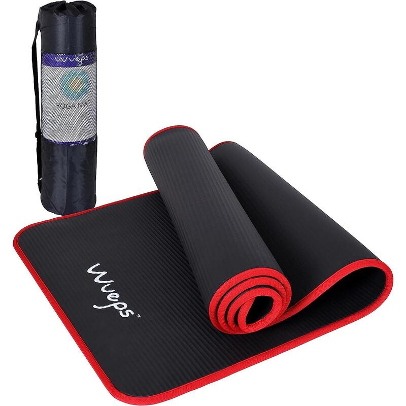 Tapis de Yoga Epaisseur 10mm Noire WUEPS