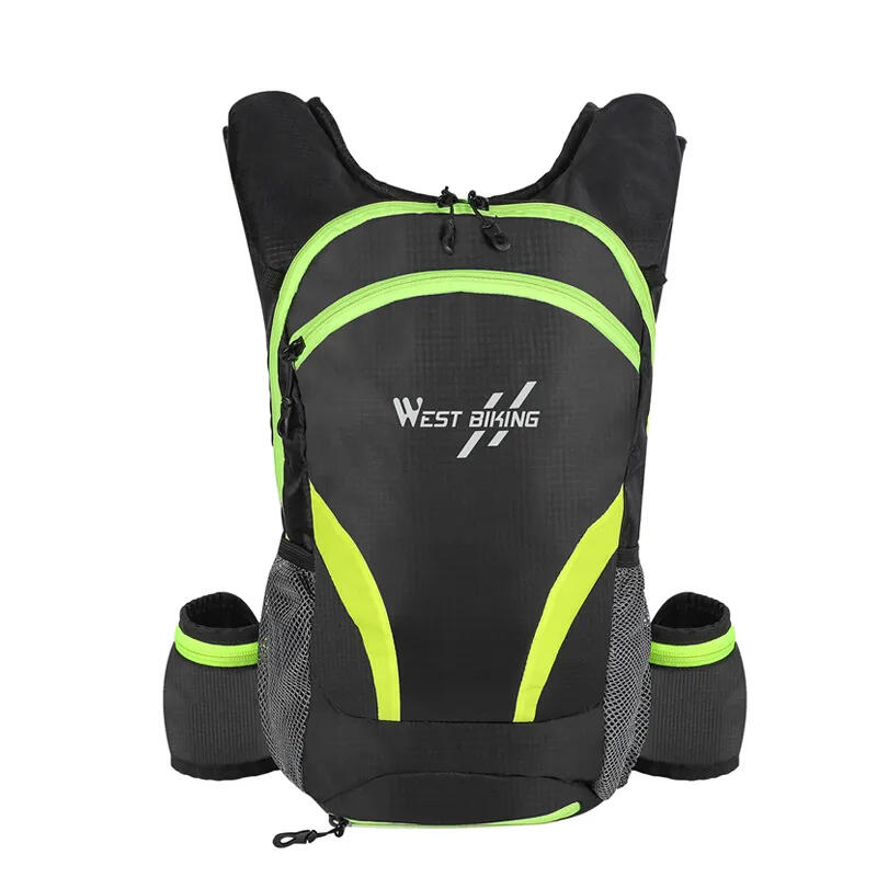 Rucsac bicicleta pliabil, impermeabil, buzunar sistem hidratare, 15L,negru+verde