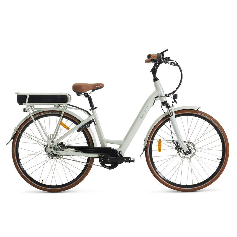 Damen-Elektrofahrrad, Bo, 44 cm, Mittelmotor, Nxs 8, dry green