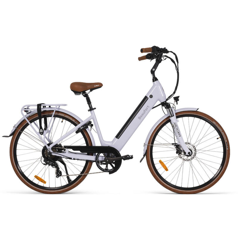 Damen-Elektrofahrrad, Britt, 44 cm, 7 Sp, 13 Ah, grauer Lylac