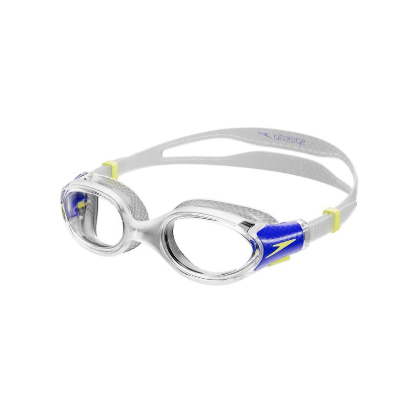 Speedo Biofuse 2.0 juniorbril - helder / echt kobalt / citroenmotregen
