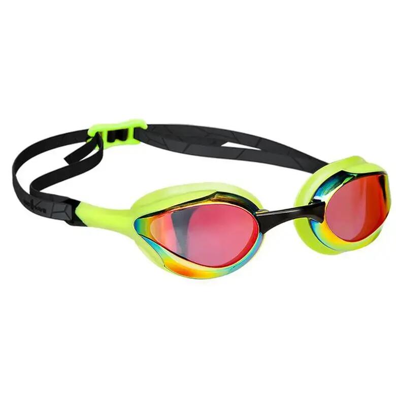 Mad Wave Alien Rainbow Mirrored Swimming Goggles - Green