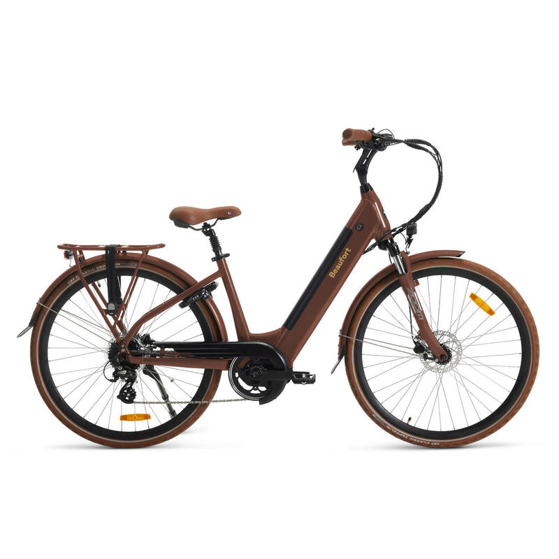 Elektrische unisex fiets Bruce, 44 cm, 8 sp, 27.5" bark brown