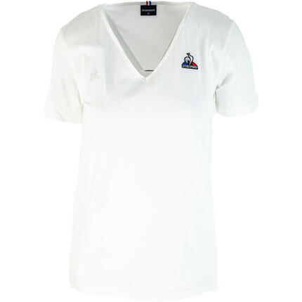 T-shirt Le Coq Sportif Ess Tee Ss Col V N1, Blanc, Femmes