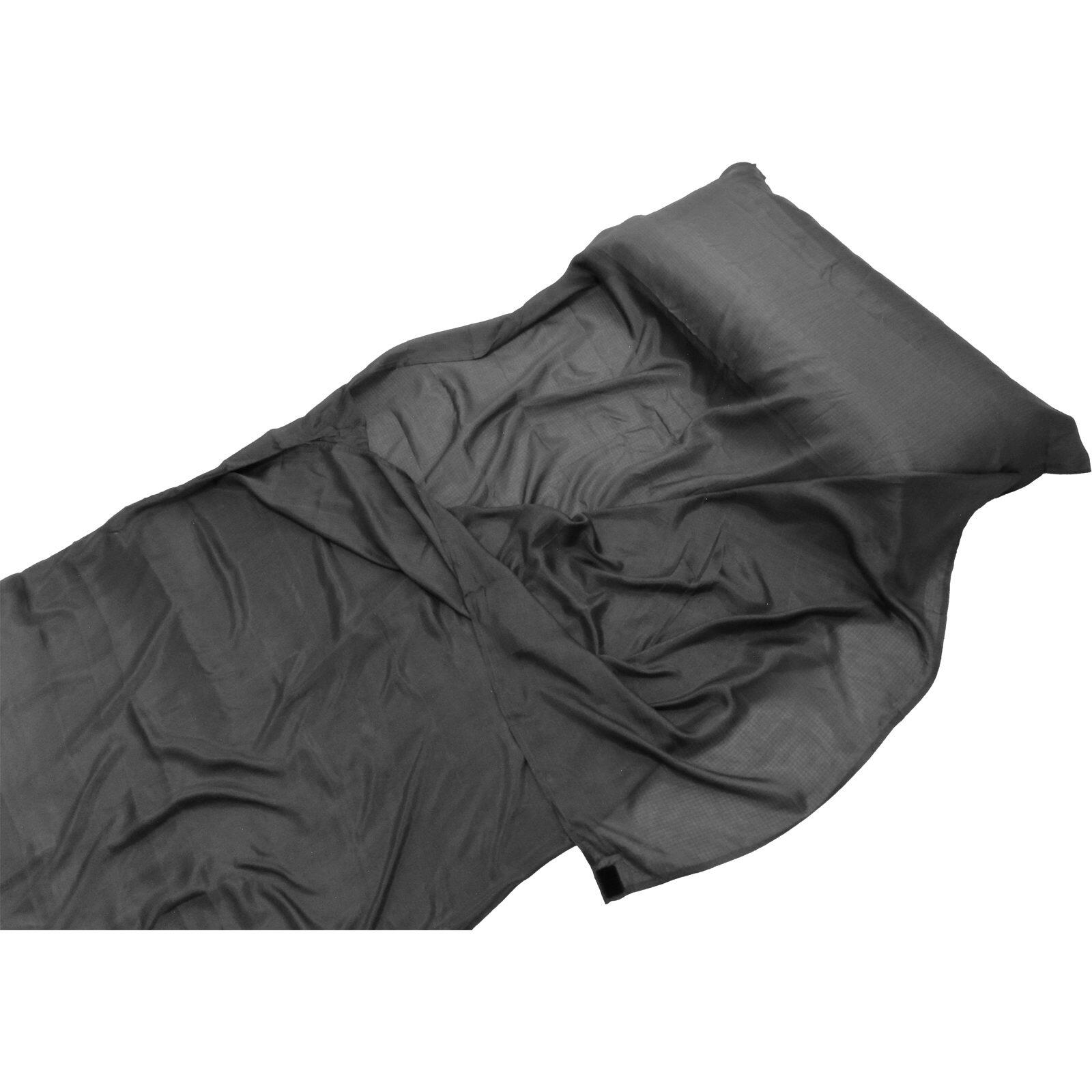 Sleeping Liner Ripstop Habotai Seide dunkelgrau 2/4