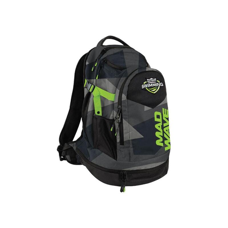 Mochila natación compartimentos 48x28x20 negro/amarillo 27L - Decathlon