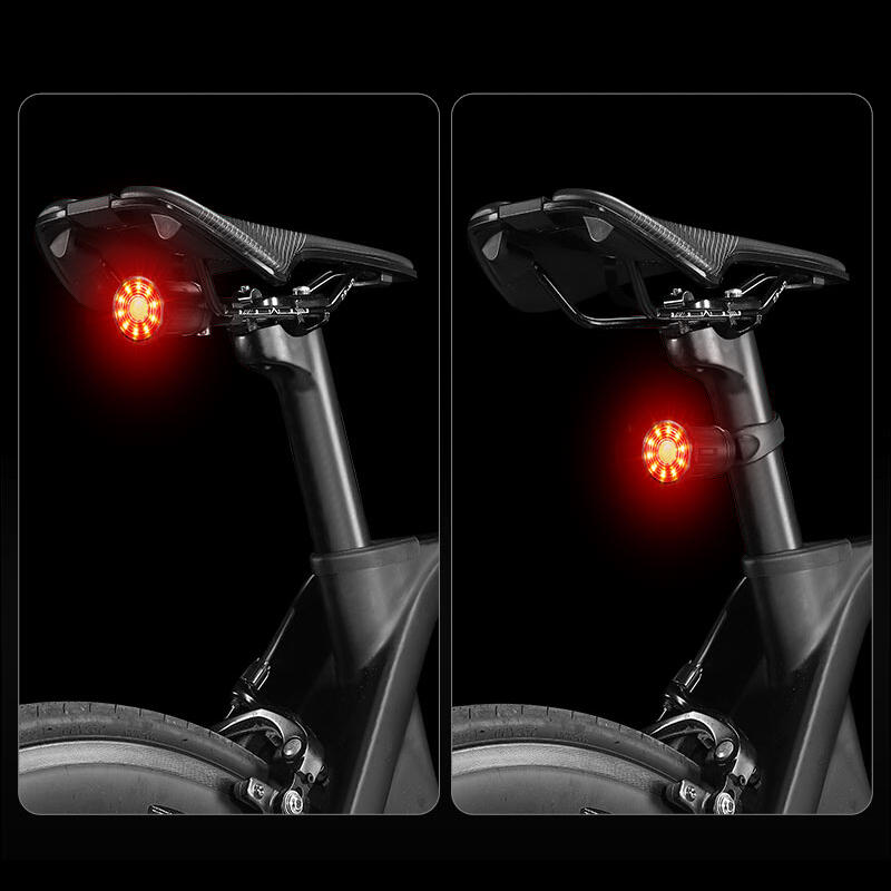 Stop LED spate bicicleta,7 culori, 6 moduri iluminare, senzor frana vibratii,USB