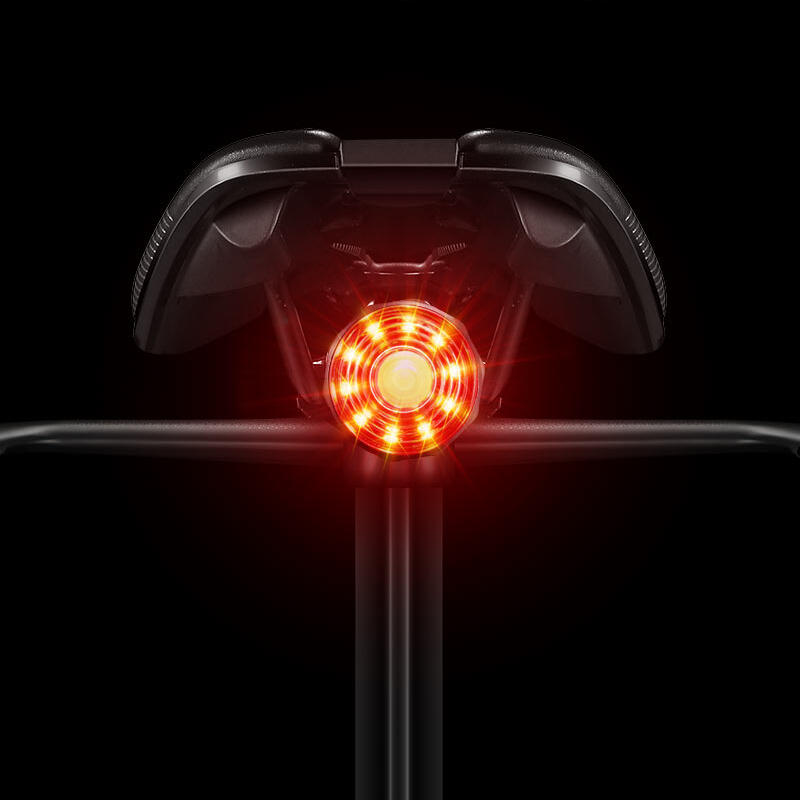 Stop LED spate bicicleta,7 culori, 6 moduri iluminare, senzor frana vibratii,USB