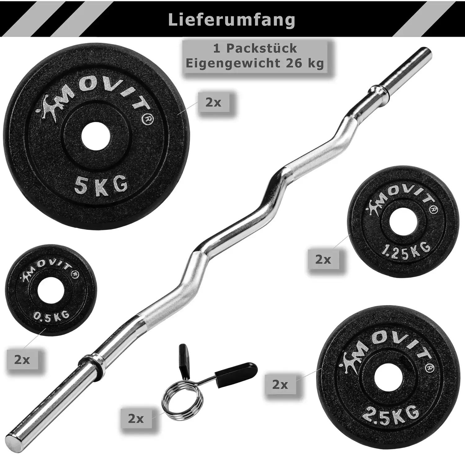 Gantera MOVIT®, greutate 26 Kg, fonta 2/7