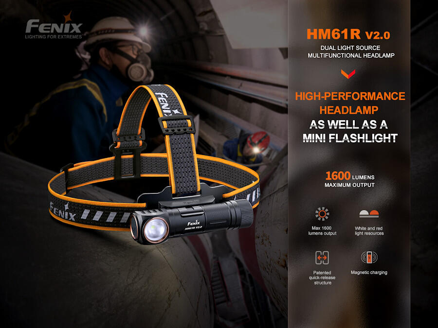HM61R v2.0 1600 Lumen Rechargeable 2in1 Right Angled Headlamp 5/7