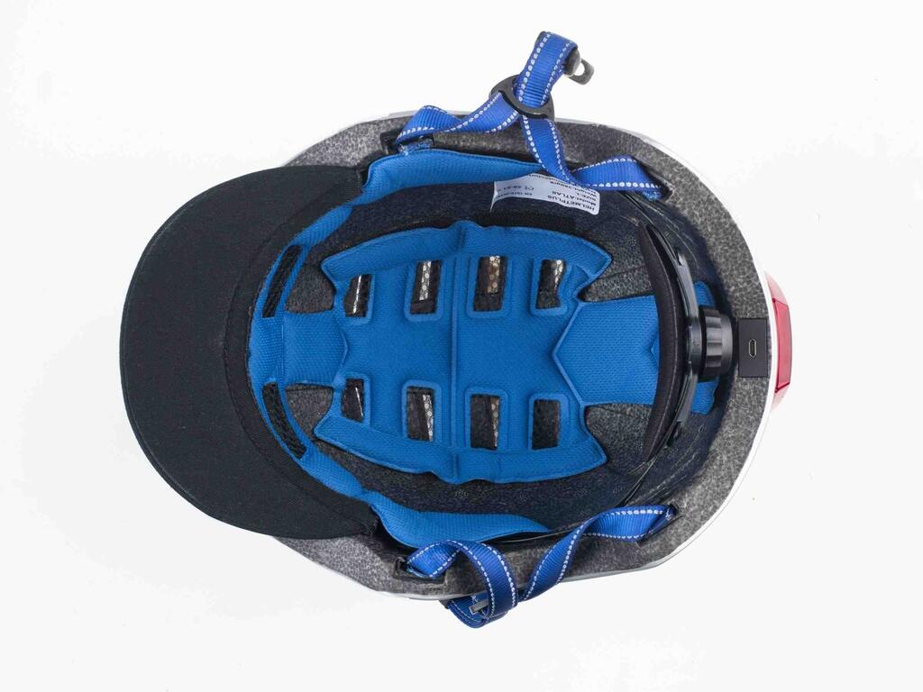 CASCO DA BICICLETTA CON LUCE - ATLAS 2, NERO/BIANCO 4/4