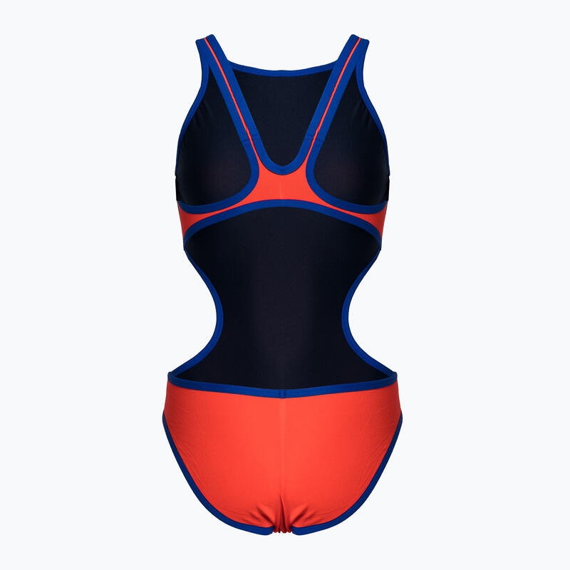 Arena One BigLogo Swimsuit - Floreale/Neon Blue