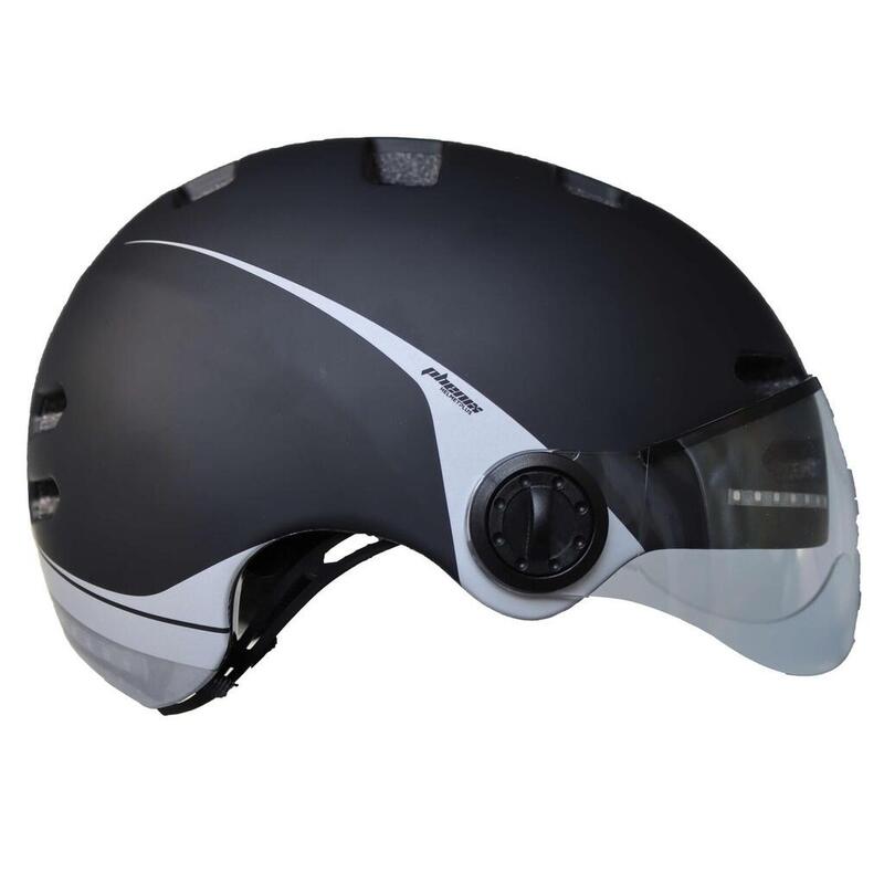 CASCO DE BICICLETA CON LUCES, SONIDO ESTÉREO Y MICRÓFONO INTEGRADO- PHENIX NEGRO