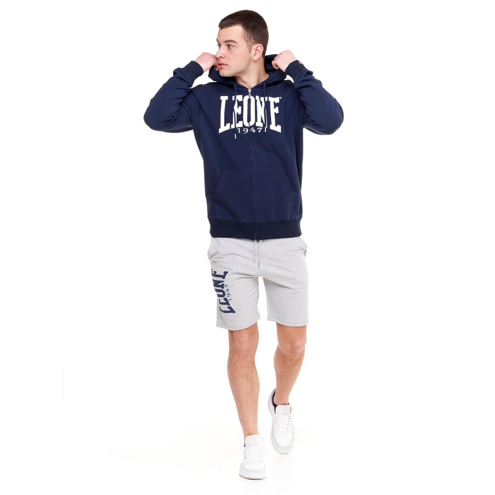 Felpa da uomo con cappuccio e zip Leone 1947 Apparel 3/8