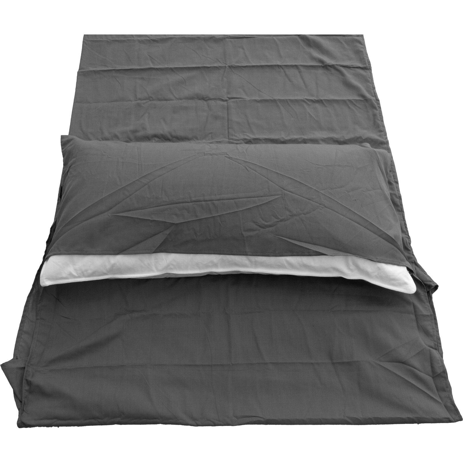 Deckenform Sleeping Liner Poly-Baumwolle anthrazit 4/7