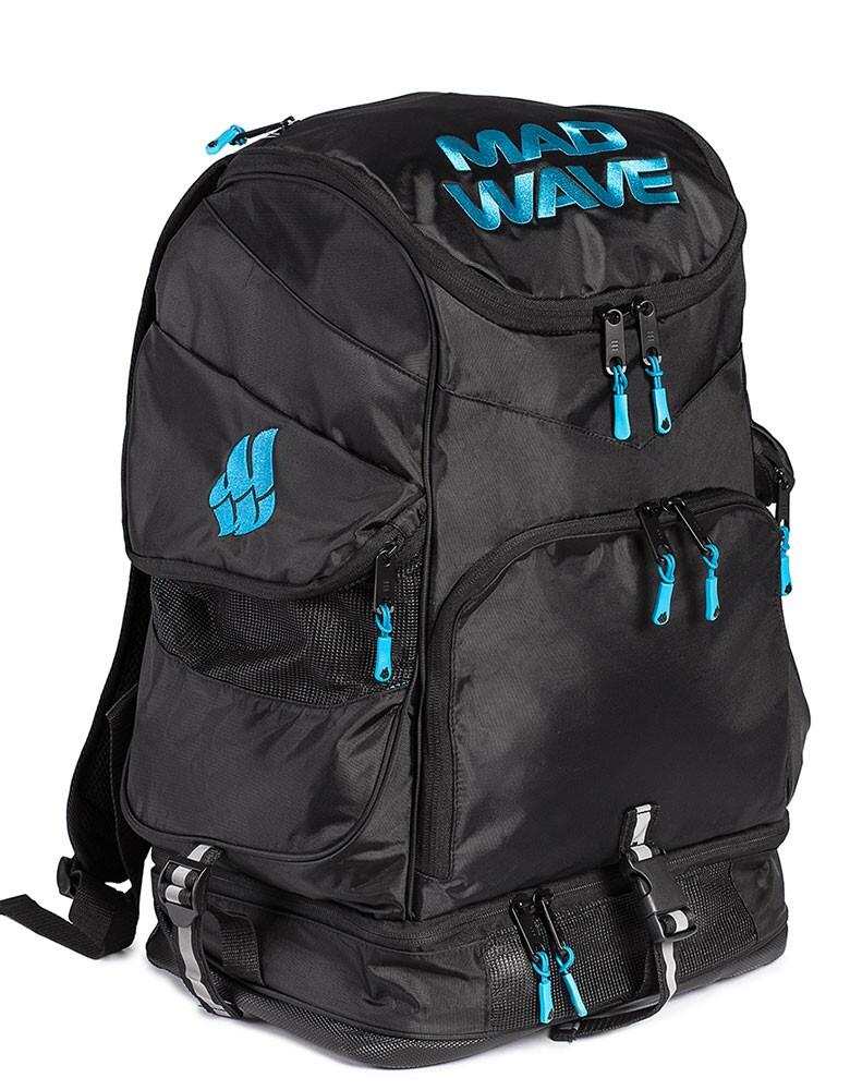 MAD WAVE Mochila para natação MAD TEAM Preto 36L