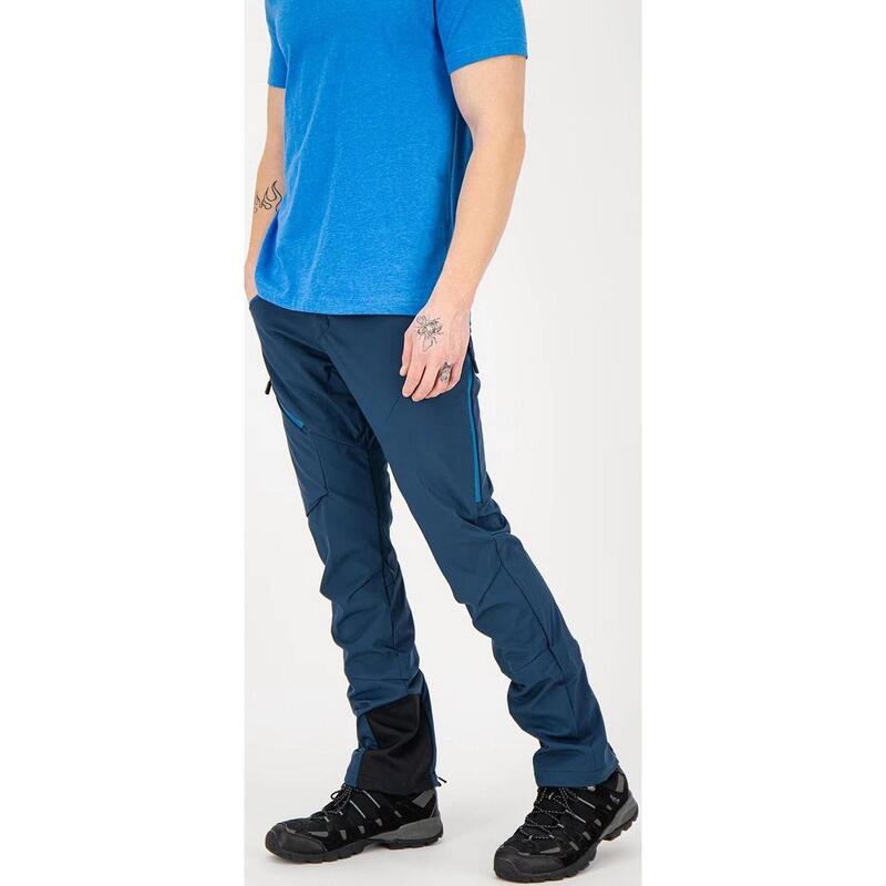 Pantaloni de drumetie ROB Softshell Pants - albastru inchis barbati