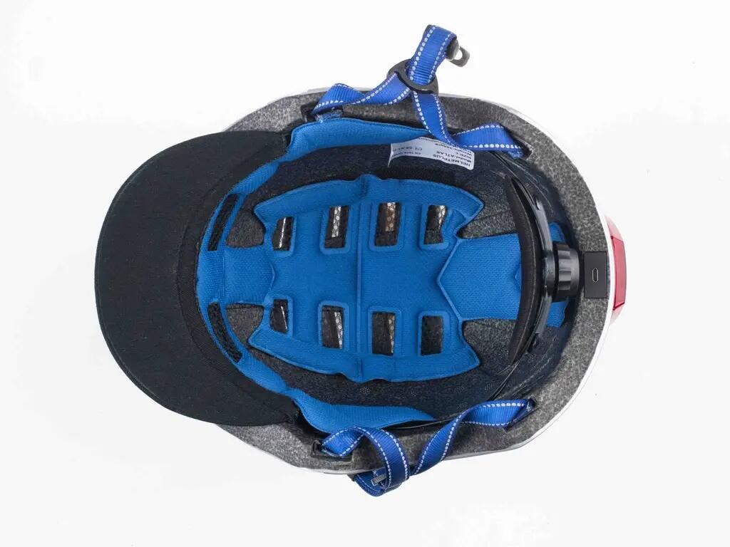 CAPACETE DE BICICLETA COM LUZ - ATLAS 2, PRETO/BRANCO 4/4