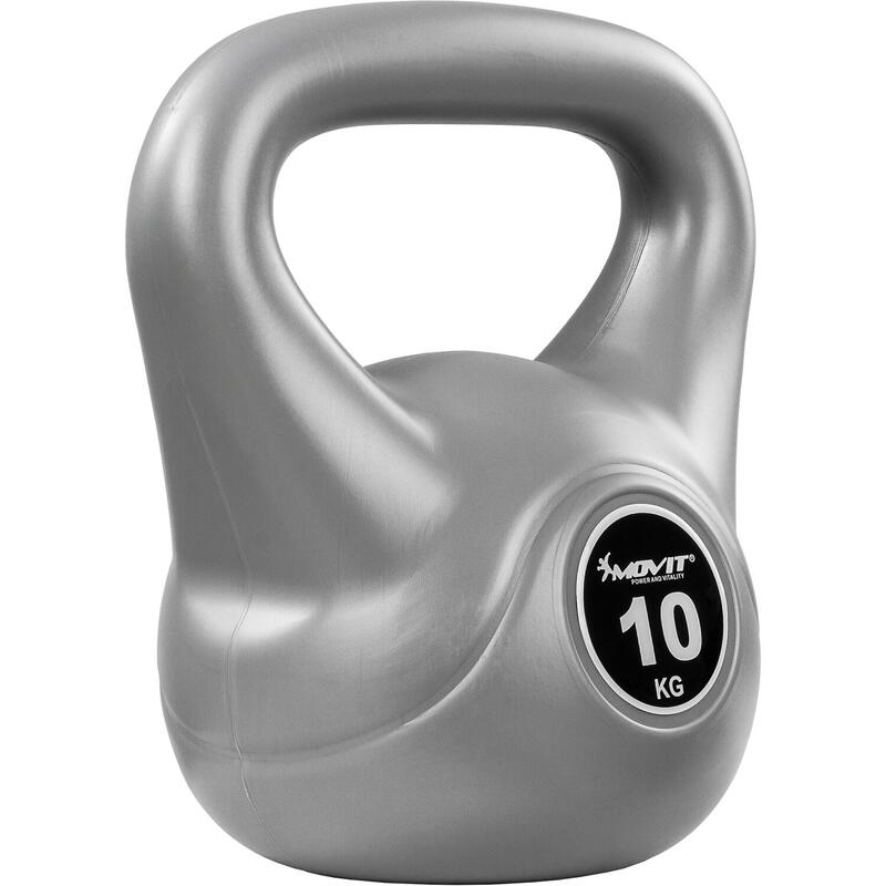 Kettlebell , MOVIT® de 10 kg, gri