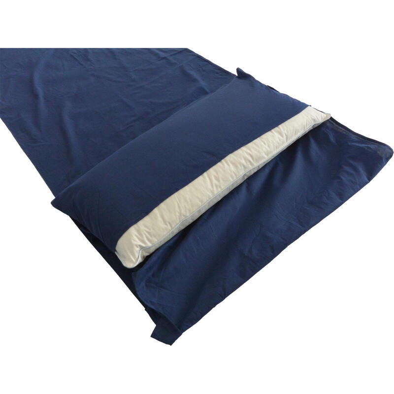 Deckenform Sleeping Liner Poly-Baumwolle royalblau