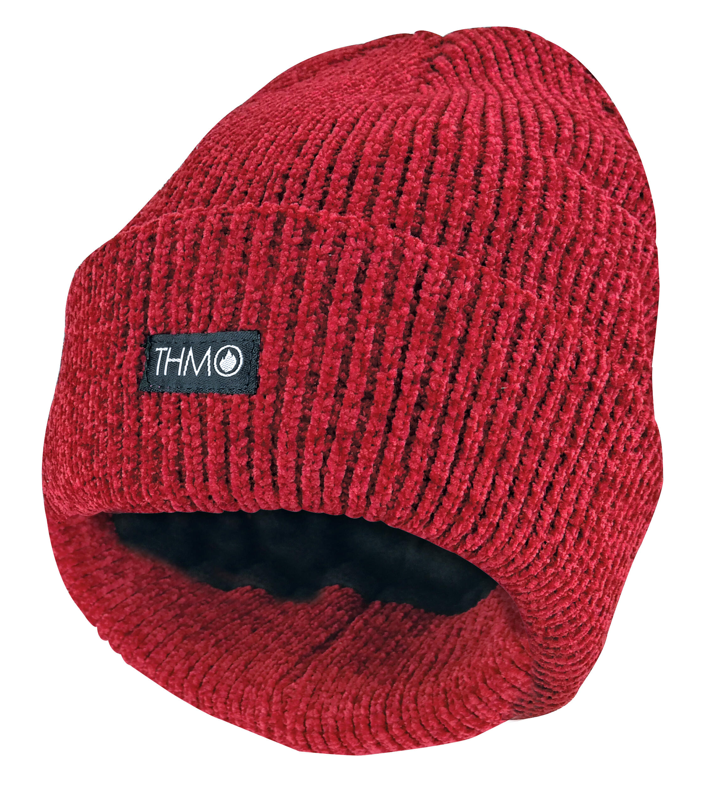 Ladies Thermal 40g 3M Insulation Lined Chenille Thermal Beanie Hat 1/7