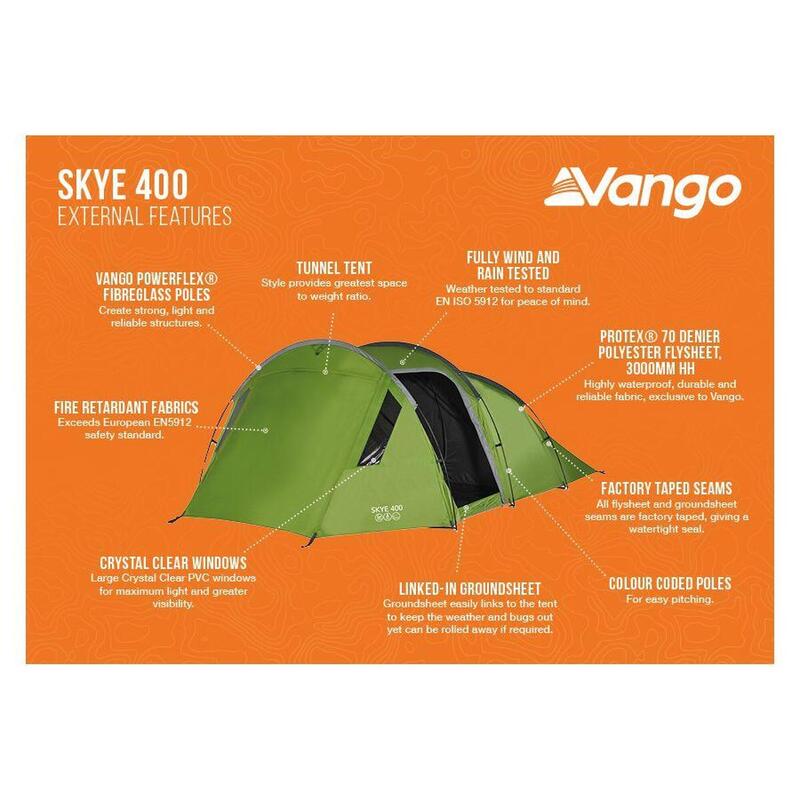 Vango Skye 400 Namiot 4-osobowy zielony