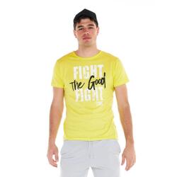 Sportief heren-T-shirt met "The good fight"-print