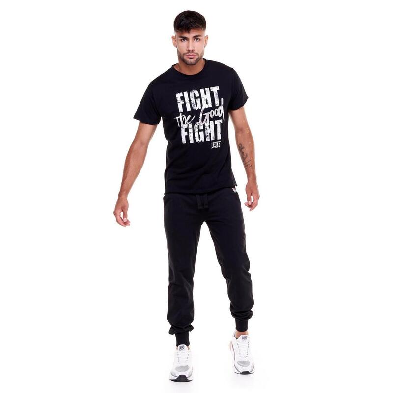 Camiseta deportiva hombre estampado "The good fight"