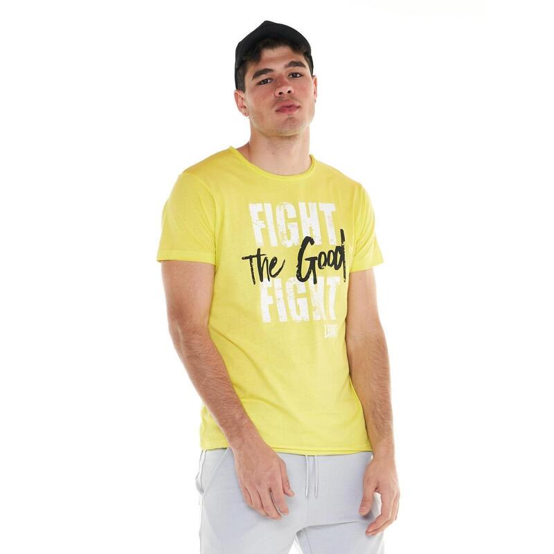 Camiseta deportiva hombre estampado "The good fight"
