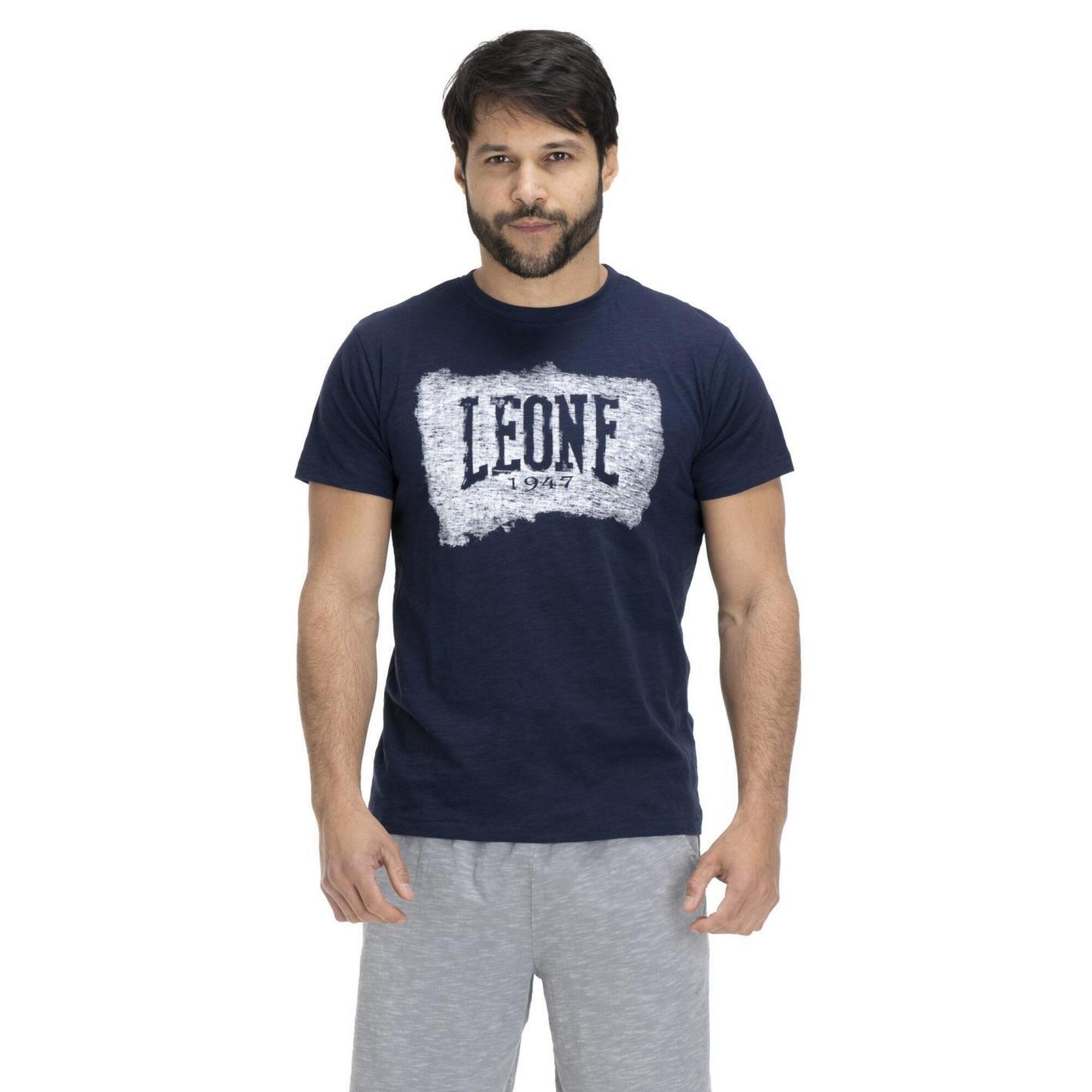 T-shirt męski w kolorze indygo