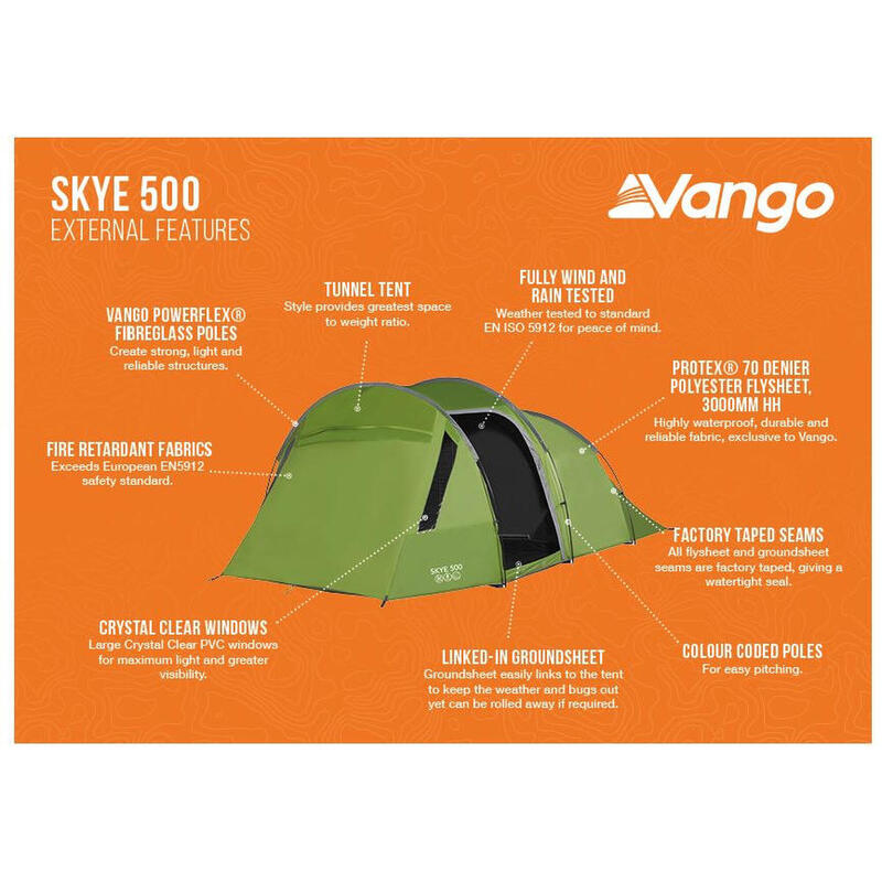 Vango Skye 500 Namiot 5-osobowy zielony