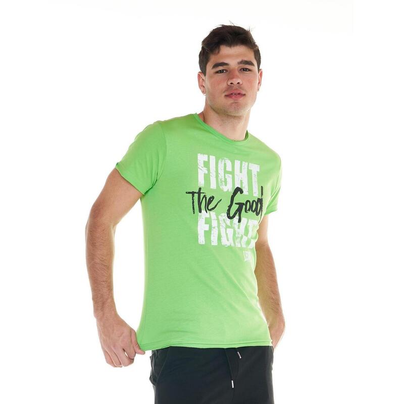 T-shirt homme sportif imprimé "The good fight"